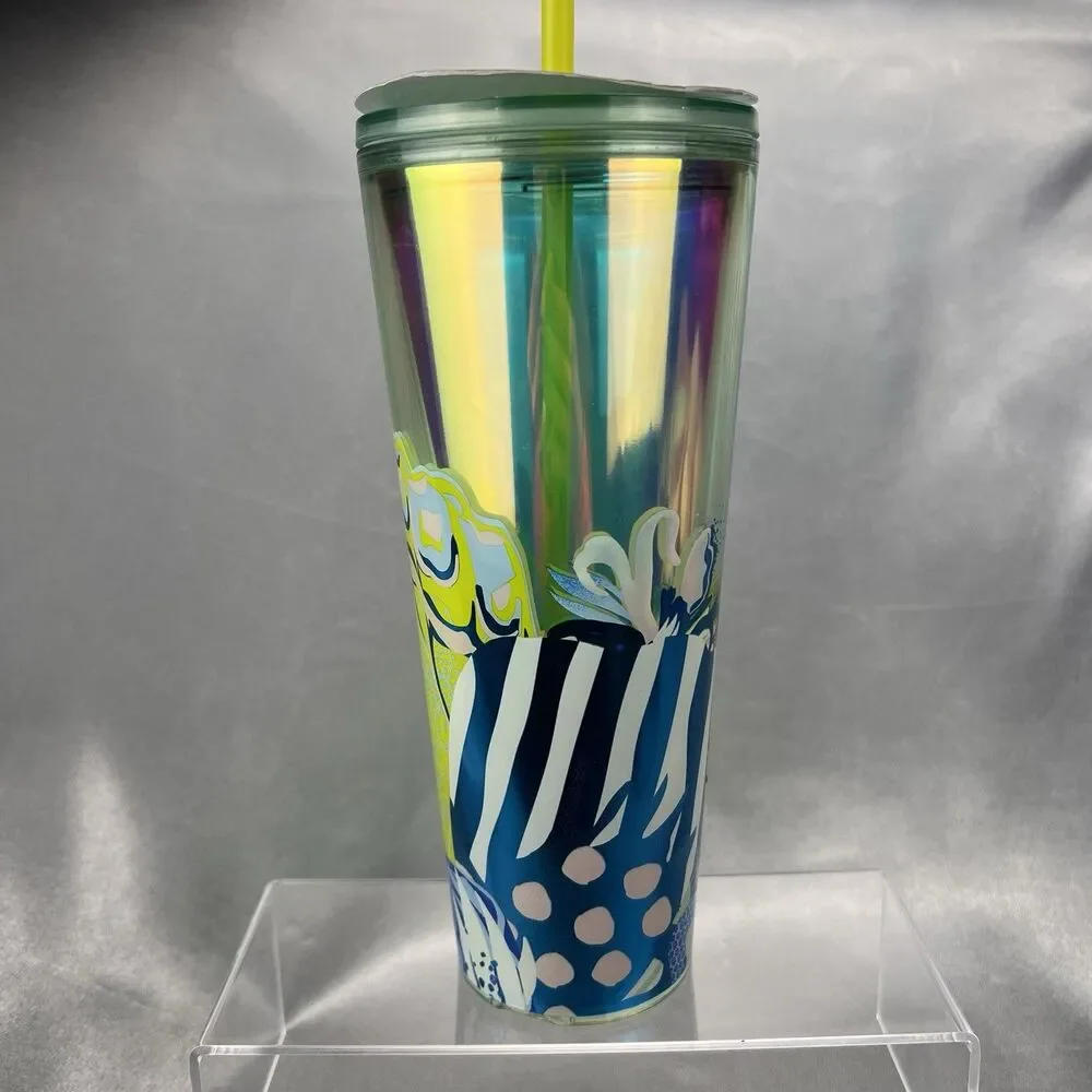 Starbucks Venti‎ 24oz Cold Cup Tumbler Iridescent Canna Lily Summer 2024 *READ